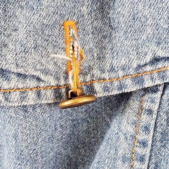 Vintage Chorus Blues Denim Vest Women's Medium Pockets Button Front Sleeveless - Picture 7 of 8